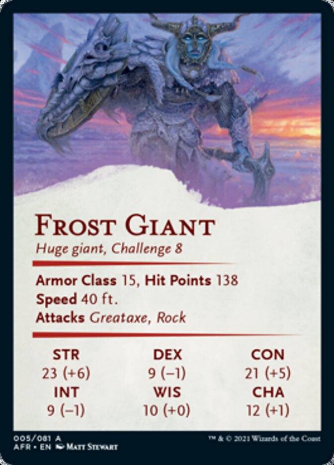 Frost Giant Art Card [Dungeons & Dragons: Adventures in the Forgotten Realms Art Series] | L.A. Mood Comics and Games