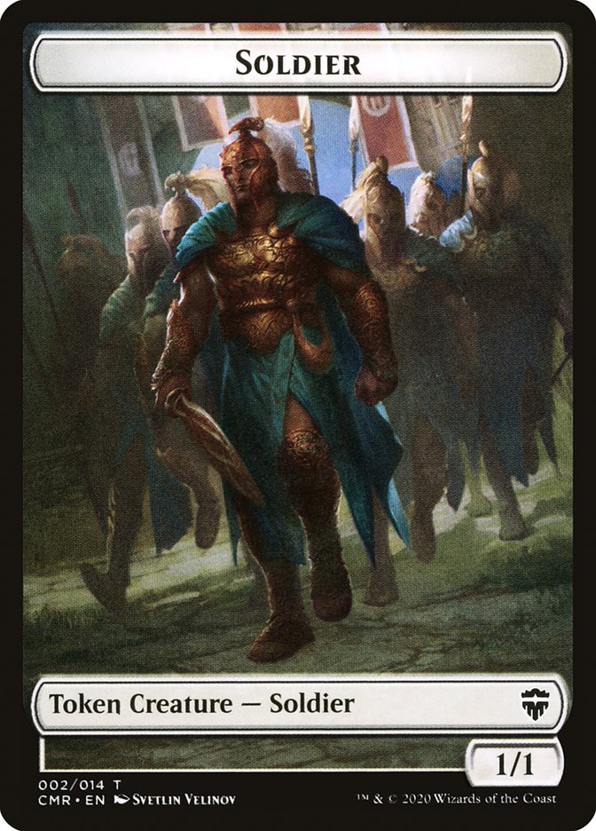 Rock // Soldier Double-Sided Token [Commander Legends Tokens] | L.A. Mood Comics and Games