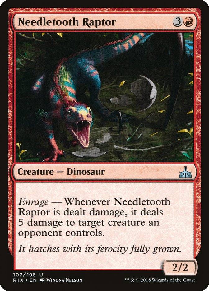 Needletooth Raptor [Rivals of Ixalan] | L.A. Mood Comics and Games