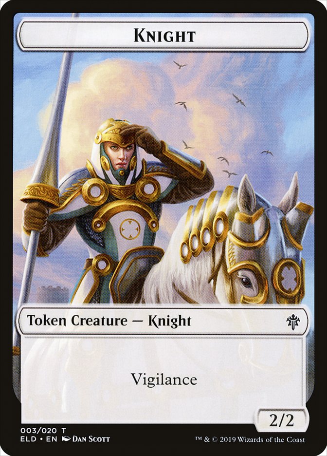 Knight Token [Throne of Eldraine Tokens] | L.A. Mood Comics and Games