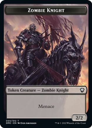 Zombie Knight // Knight Double-Sided Token [Dominaria United Commander Tokens] | L.A. Mood Comics and Games