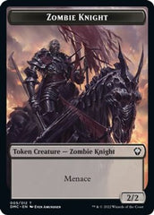 Zombie Knight // Goblin Double-Sided Token [Dominaria United Commander Tokens] | L.A. Mood Comics and Games