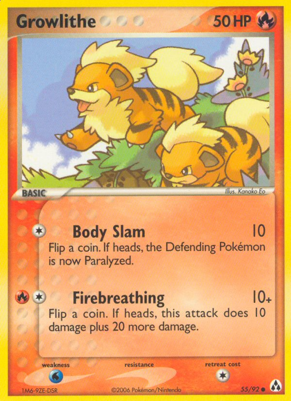 Growlithe (55/92) [EX: Legend Maker] | L.A. Mood Comics and Games