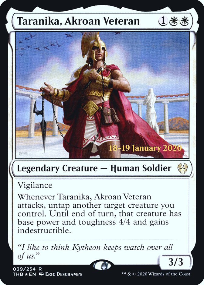 Taranika, Akroan Veteran [Theros Beyond Death Prerelease Promos] | L.A. Mood Comics and Games