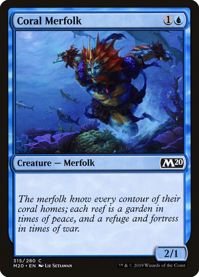 Coral Merfolk [Core Set 2020] | L.A. Mood Comics and Games