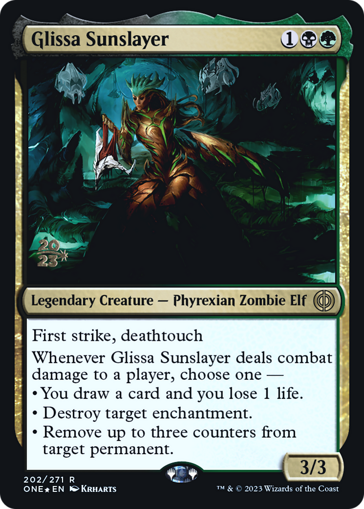 Glissa Sunslayer [Phyrexia: All Will Be One Prerelease Promos] | L.A. Mood Comics and Games