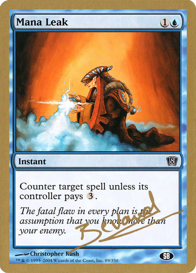 Mana Leak (Manuel Bevand) (SB) [World Championship Decks 2004] | L.A. Mood Comics and Games