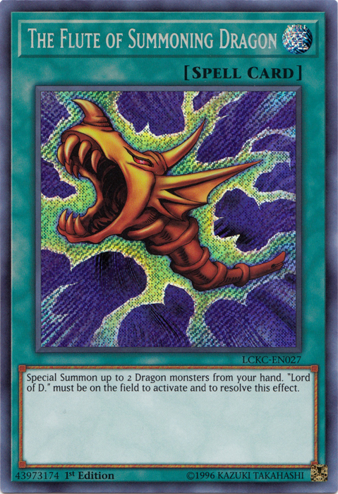 The Flute of Summoning Dragon [LCKC-EN027] Secret Rare | L.A. Mood Comics and Games