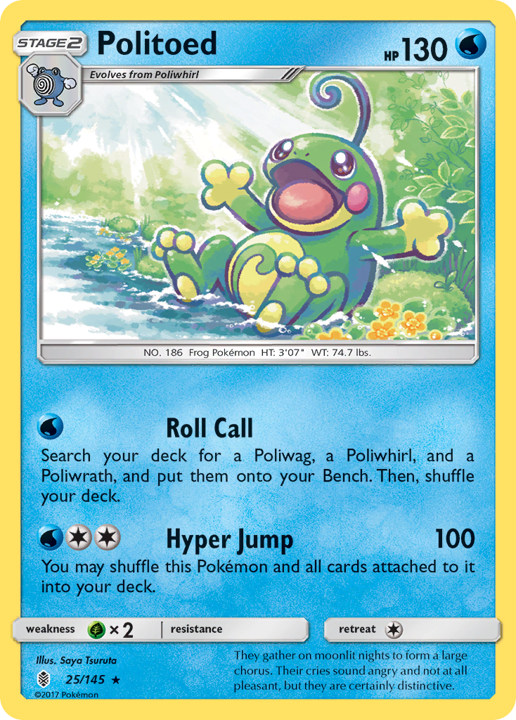 Politoed (25/145) [Sun & Moon: Guardians Rising] | L.A. Mood Comics and Games