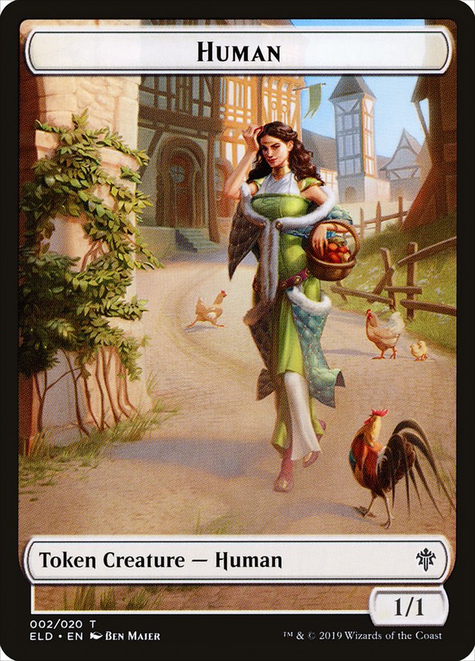 Human // Human Double-Sided Token [Pioneer Challenger Decks 2022] | L.A. Mood Comics and Games