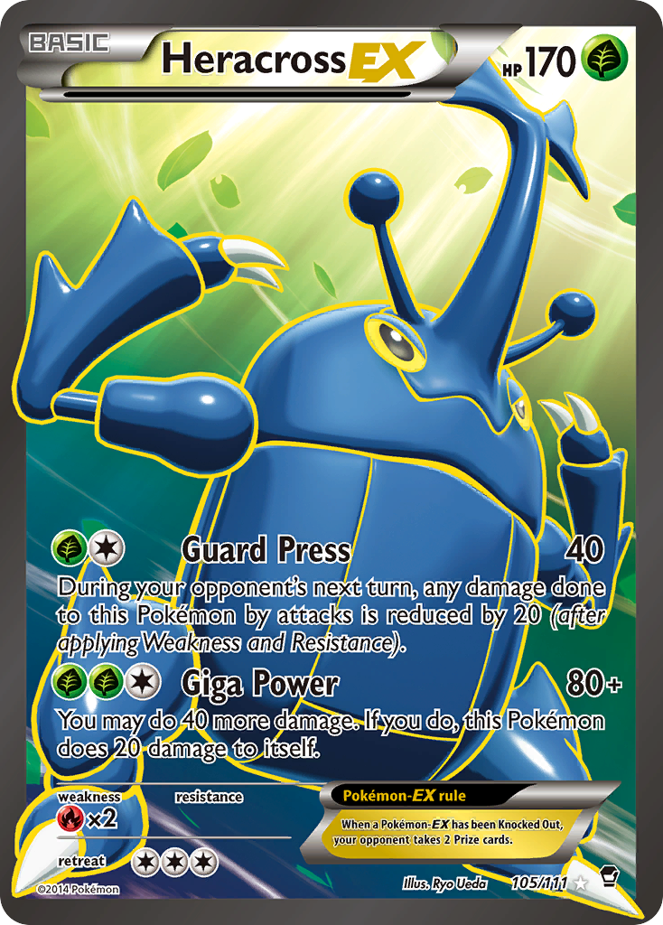 Heracross EX (105/111) [XY: Furious Fists] | L.A. Mood Comics and Games