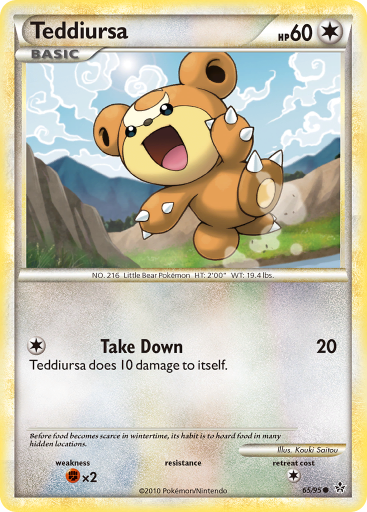 Teddiursa (65/95) [HeartGold & SoulSilver: Unleashed] | L.A. Mood Comics and Games