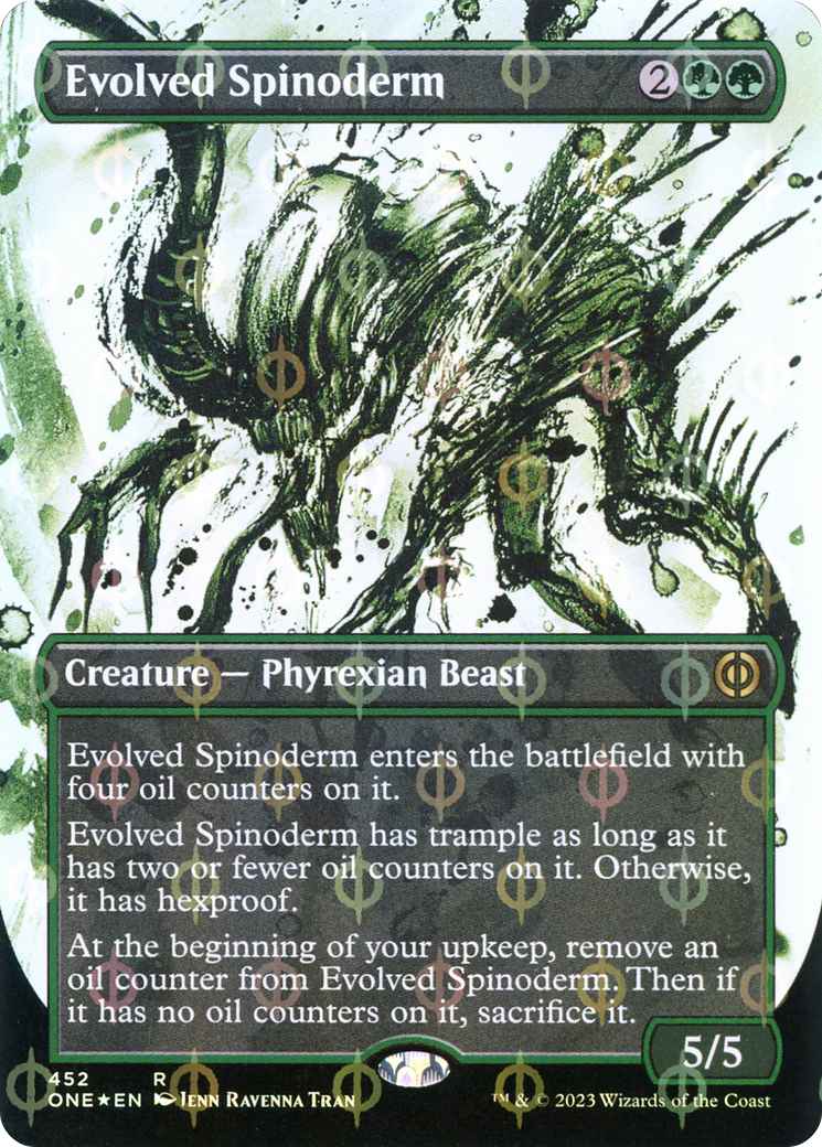 Evolved Spinoderm (Borderless Ichor Step-and-Compleat Foil) [Phyrexia: All Will Be One] | L.A. Mood Comics and Games