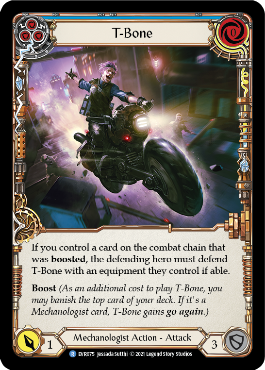 T-Bone (Blue) [EVR075] (Everfest)  1st Edition Rainbow Foil | L.A. Mood Comics and Games