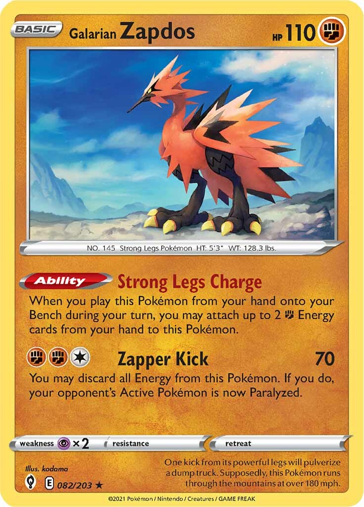 Galarian Zapdos (082/203) [Sword & Shield: Evolving Skies] | L.A. Mood Comics and Games