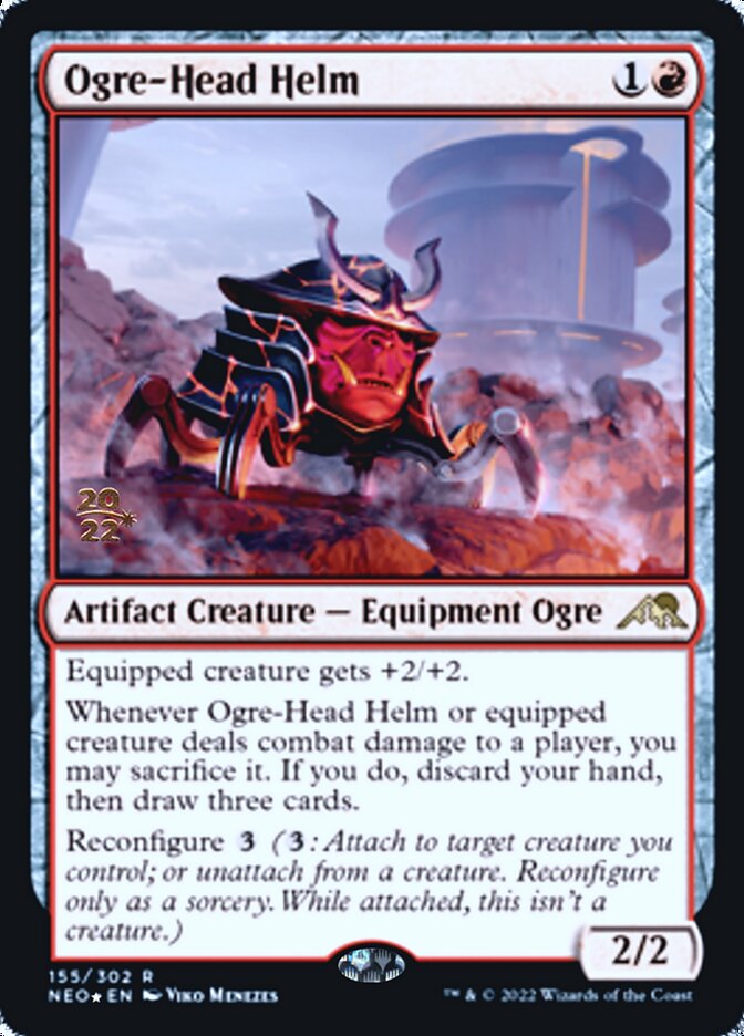 Ogre-Head Helm [Kamigawa: Neon Dynasty Prerelease Promos] | L.A. Mood Comics and Games