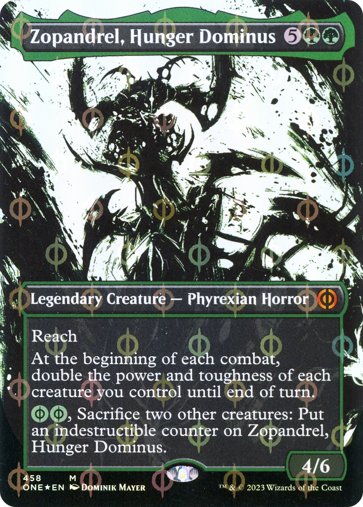 Zopandrel, Hunger Dominus (Borderless Ichor Step-and-Compleat Foil) [Phyrexia: All Will Be One] | L.A. Mood Comics and Games