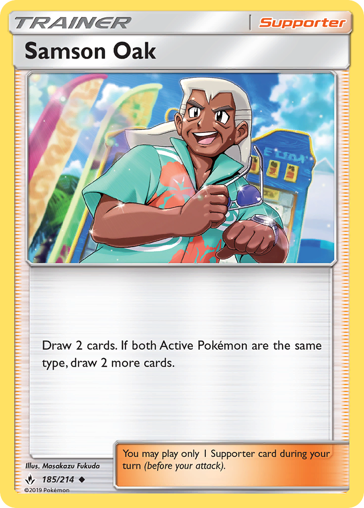 Samson Oak (185/214) [Sun & Moon: Unbroken Bonds] | L.A. Mood Comics and Games