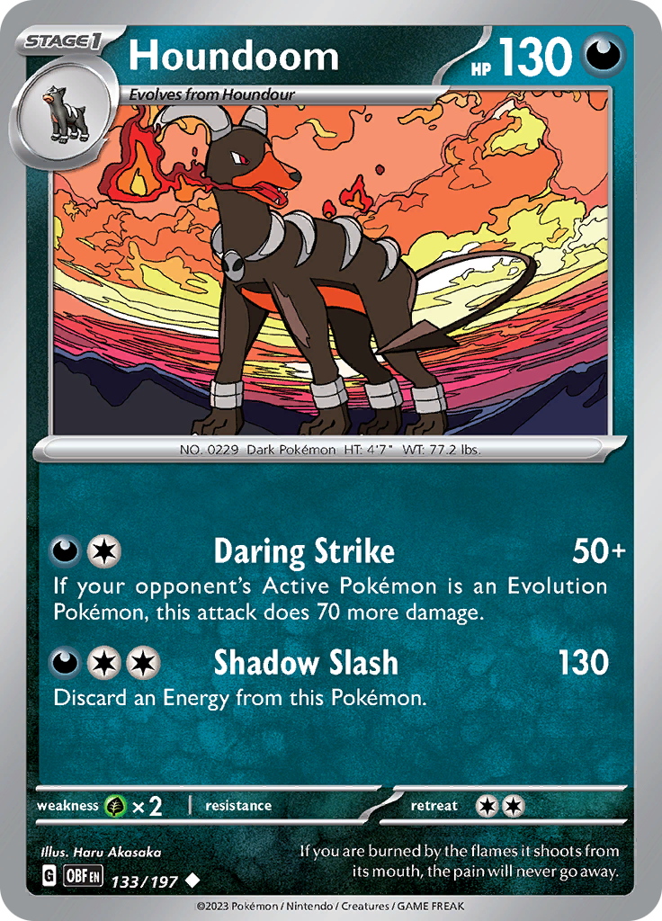 Houndoom (133/197) [Scarlet & Violet: Obsidian Flames] | L.A. Mood Comics and Games