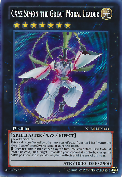 CXyz Simon the Great Moral Leader [NUMH-EN040] Secret Rare | L.A. Mood Comics and Games