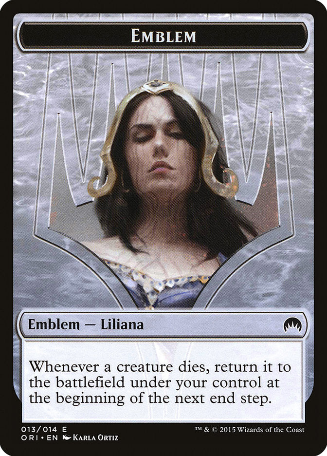 Liliana, Defiant Necromancer Emblem [Magic Origins Tokens] | L.A. Mood Comics and Games