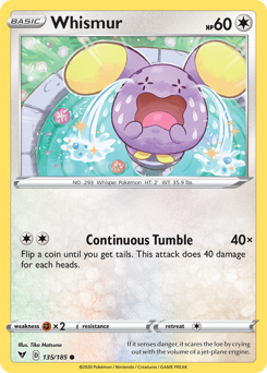 Whismur (135/185) [Sword & Shield: Vivid Voltage] | L.A. Mood Comics and Games