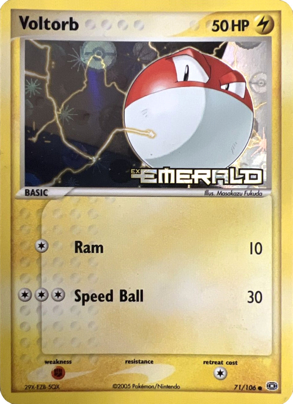 Voltorb (71/106) (Stamped) [EX: Emerald] | L.A. Mood Comics and Games