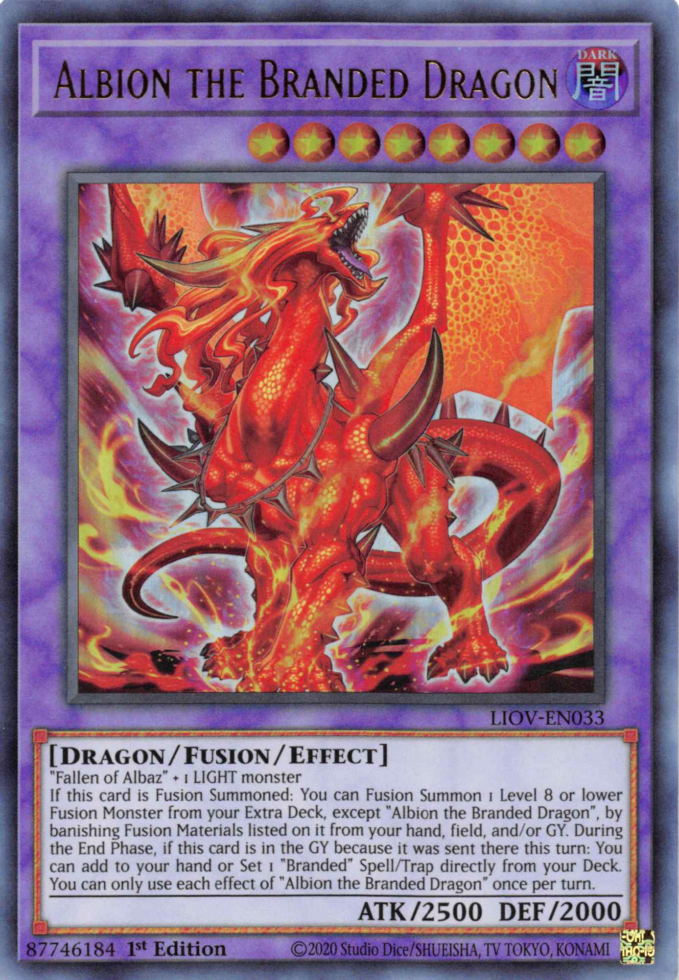 Albion the Branded Dragon [LIOV-EN033] Ultra Rare | L.A. Mood Comics and Games
