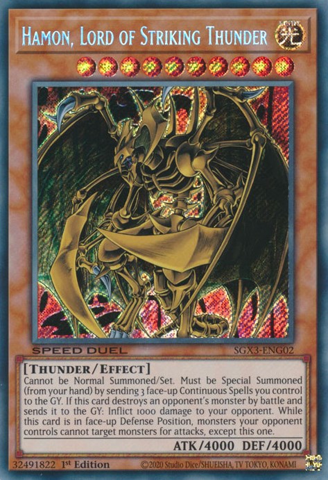 Hamon, Lord of Striking Thunder [SGX3-ENG02] Secret Rare | L.A. Mood Comics and Games