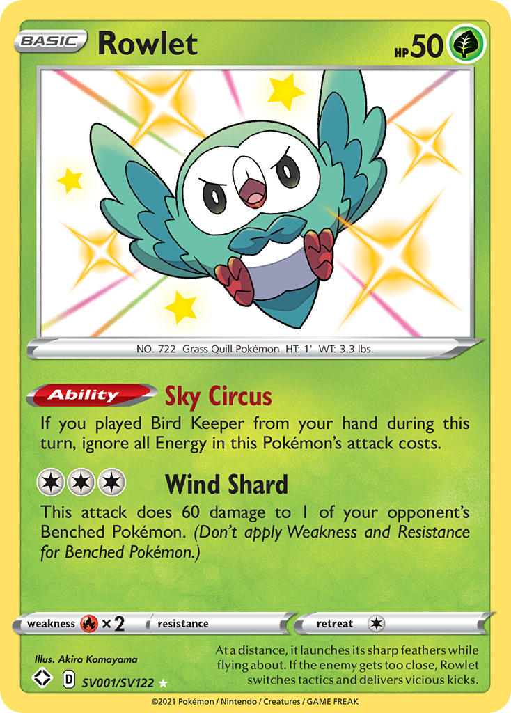 Rowlet (SV001/SV122) [Sword & Shield: Shining Fates] | L.A. Mood Comics and Games