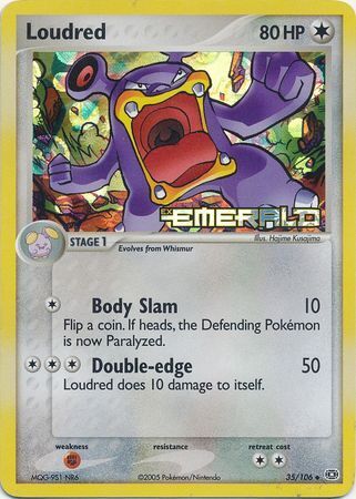 Loudred (35/106) (Stamped) [EX: Emerald] | L.A. Mood Comics and Games