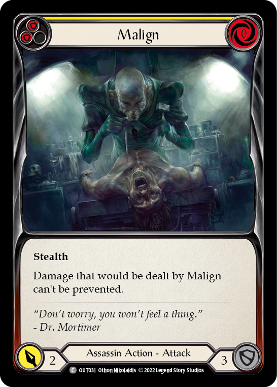 Malign (Yellow) [OUT031] (Outsiders)  Rainbow Foil | L.A. Mood Comics and Games