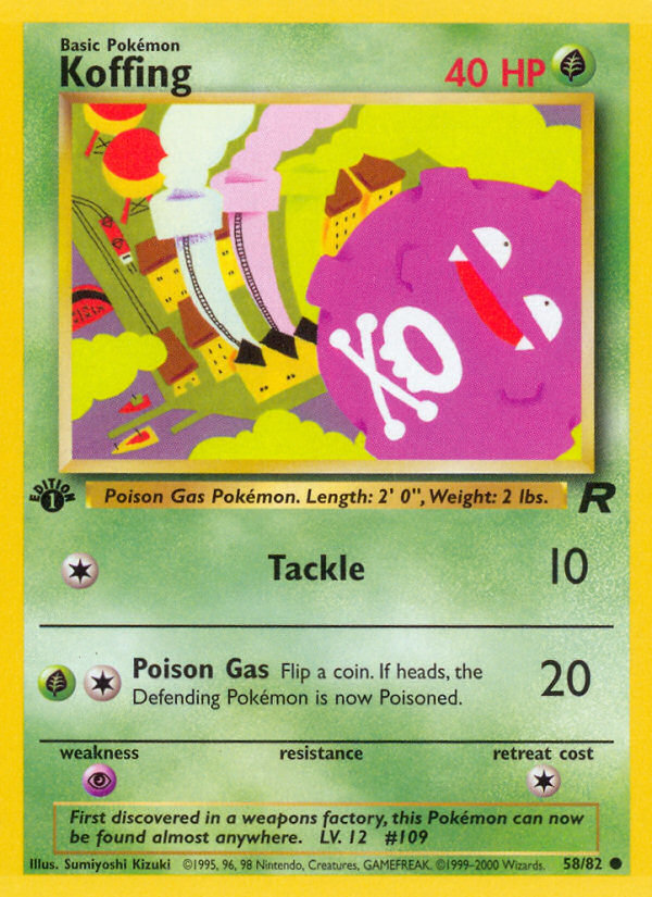 Koffing (58/82) [Team Rocket 1st Edition] | L.A. Mood Comics and Games