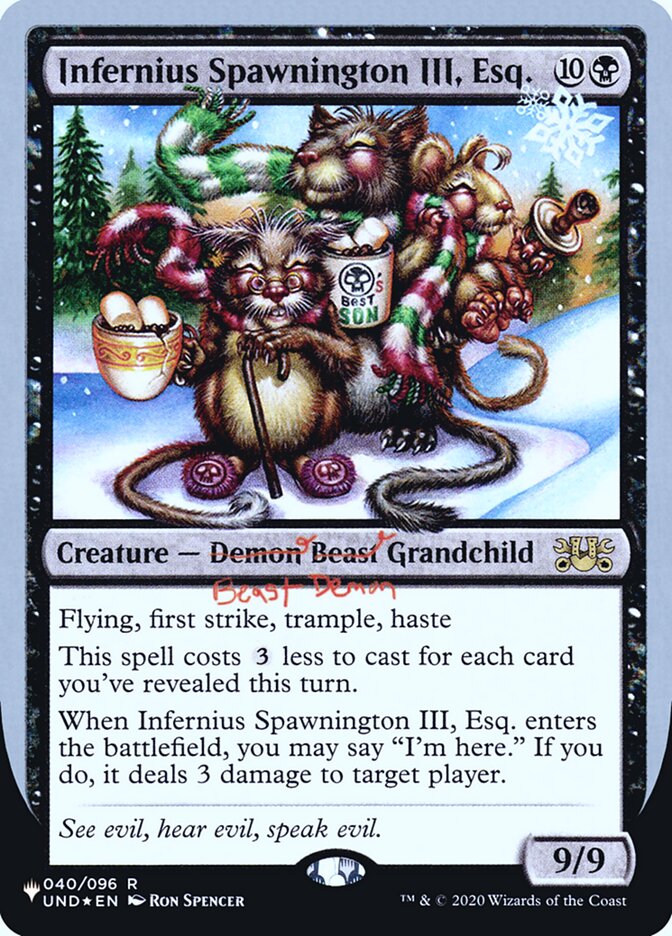 Infernius Spawnington III, Esq. (Unfinity Foil Edition) [The List] | L.A. Mood Comics and Games