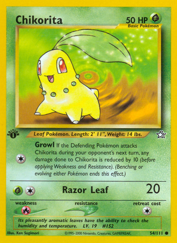 Chikorita (54/111) [Neo Genesis 1st Edition] | L.A. Mood Comics and Games