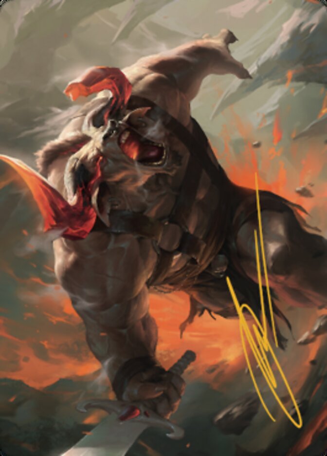 Furious Bellow Art Card (Gold-Stamped Signature) [Dominaria United Art Series] | L.A. Mood Comics and Games