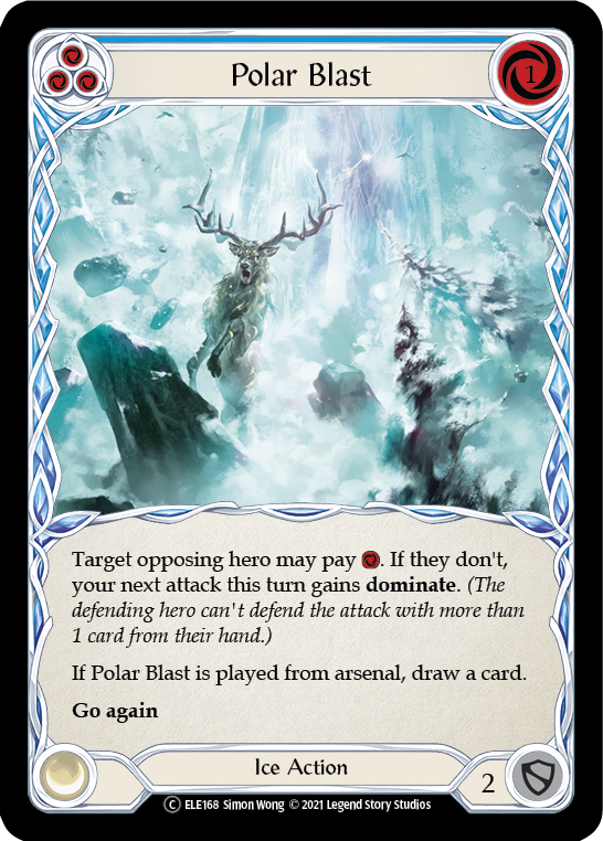 Polar Blast (Blue) [U-ELE168] (Tales of Aria Unlimited)  Unlimited Rainbow Foil | L.A. Mood Comics and Games