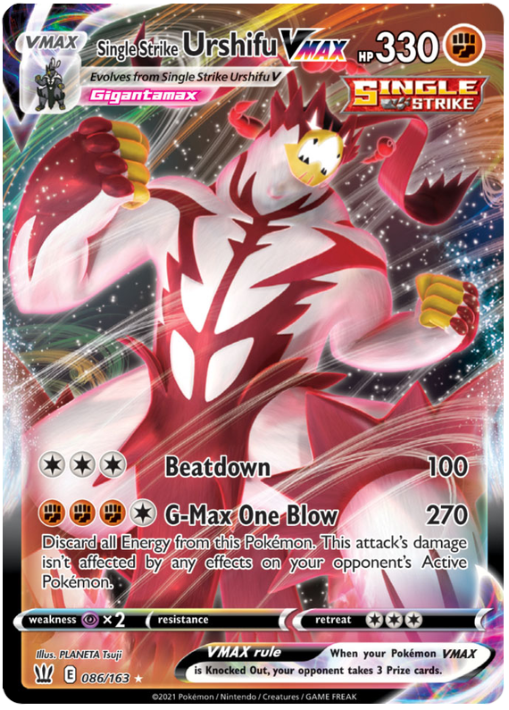 Single Strike Urshifu VMAX (086/163) (Jumbo Card) [Sword & Shield: Battle Styles] | L.A. Mood Comics and Games