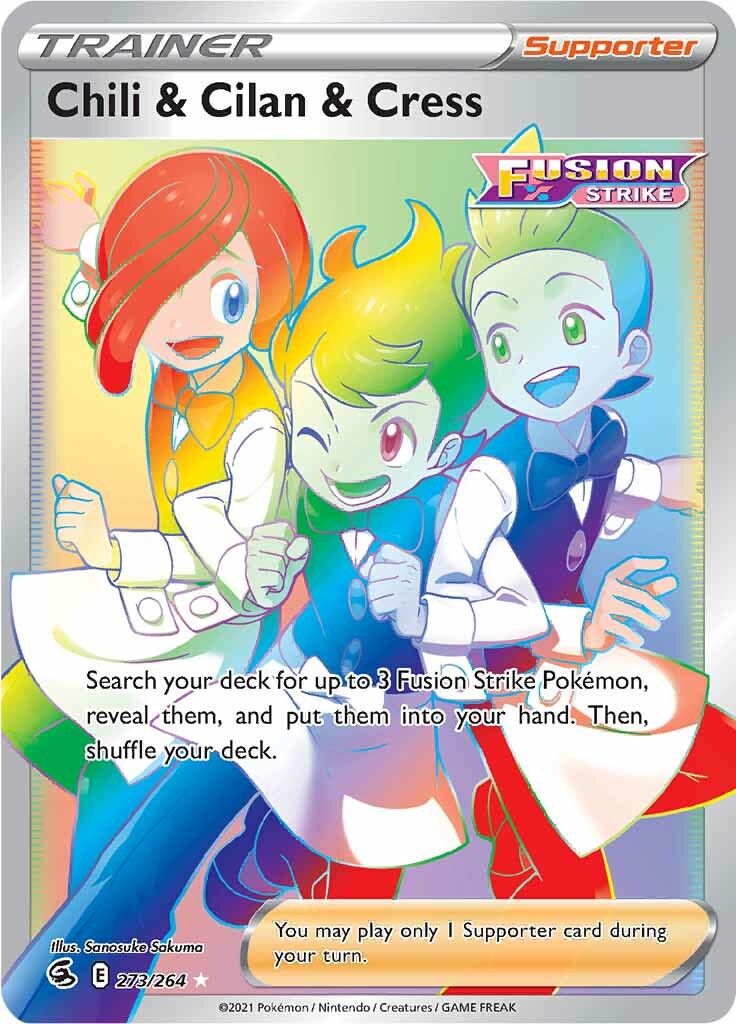 Chili & Cilan & Cress (273/264) [Sword & Shield: Fusion Strike] | L.A. Mood Comics and Games