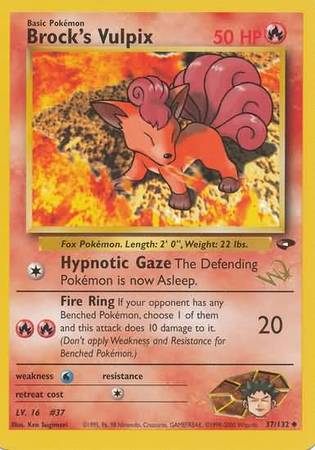 Brock's Vulpix (37/132) (W Stamped Promo) [Gym Challenge Unlimited] | L.A. Mood Comics and Games
