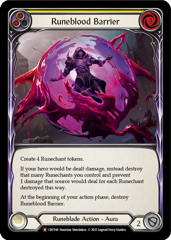 Runeblood Barrier [U-CRU144] (Crucible of War Unlimited)  Unlimited Rainbow Foil | L.A. Mood Comics and Games