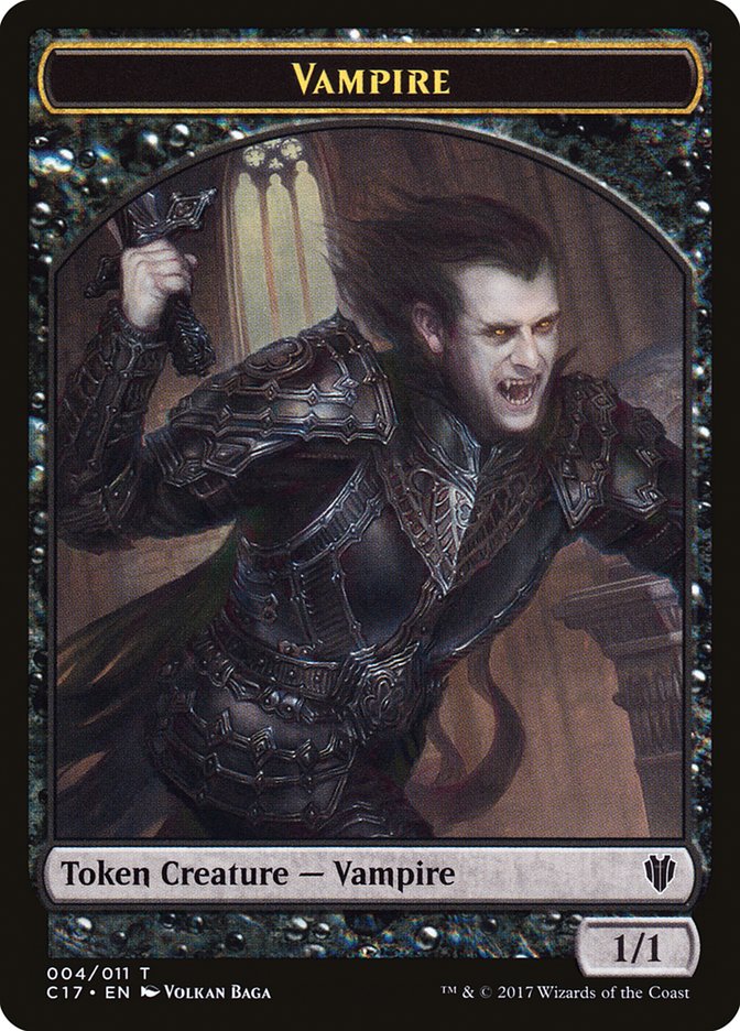 Bat // Vampire Double-Sided Token [Commander 2017 Tokens] | L.A. Mood Comics and Games