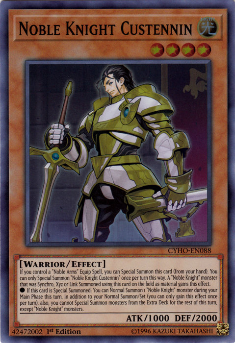 Noble Knight Custennin [CYHO-EN088] Super Rare | L.A. Mood Comics and Games