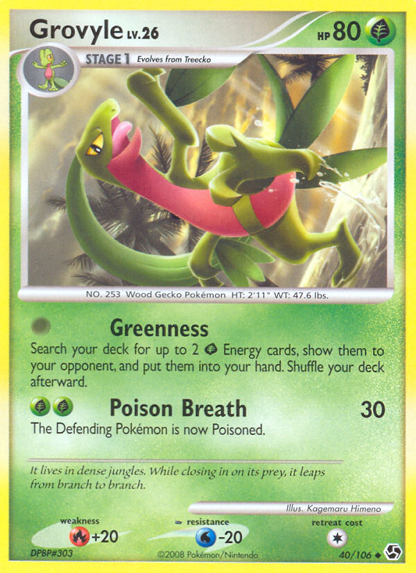 Grovyle (40/106) [Diamond & Pearl: Great Encounters] | L.A. Mood Comics and Games