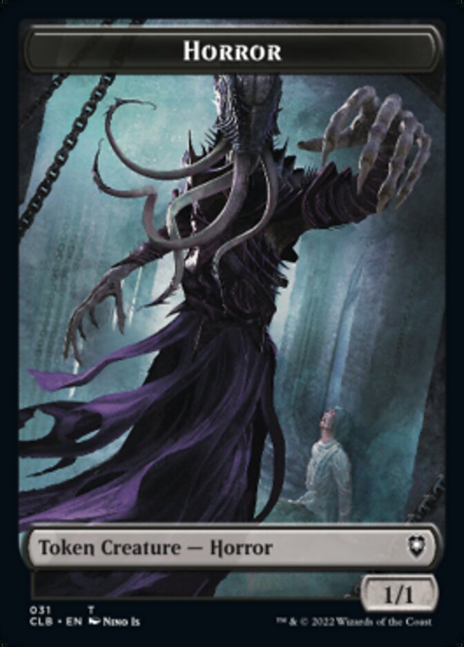 Horror // Centaur Double-Sided Token [Commander Legends: Battle for Baldur's Gate Tokens] | L.A. Mood Comics and Games