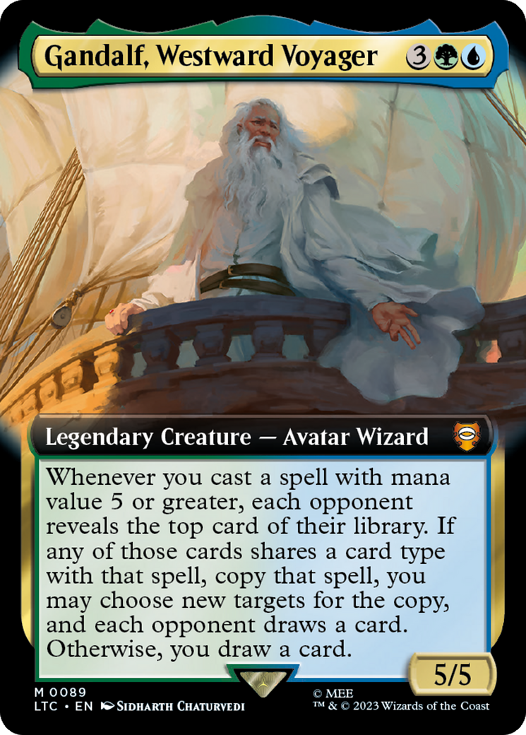 Gandalf, Westward Voyager (Extended Art) [The Lord of the Rings: Tales of Middle-Earth Commander] | L.A. Mood Comics and Games