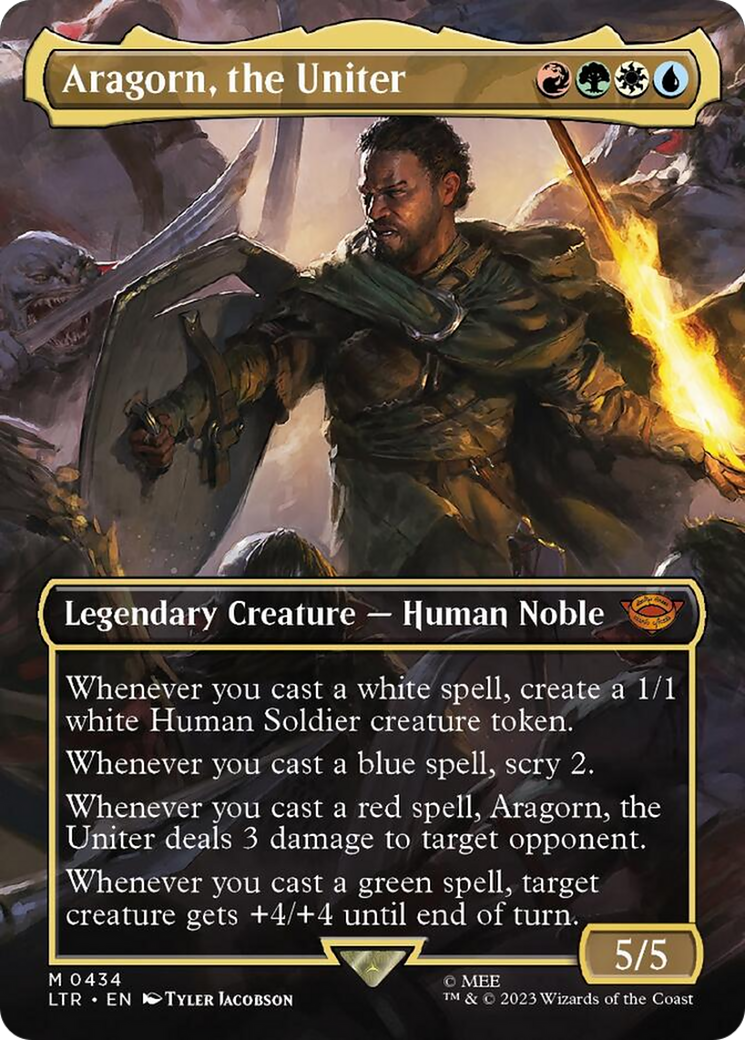 Aragorn, the Uniter (Borderless Alternate Art) [The Lord of the Rings: Tales of Middle-Earth] | L.A. Mood Comics and Games