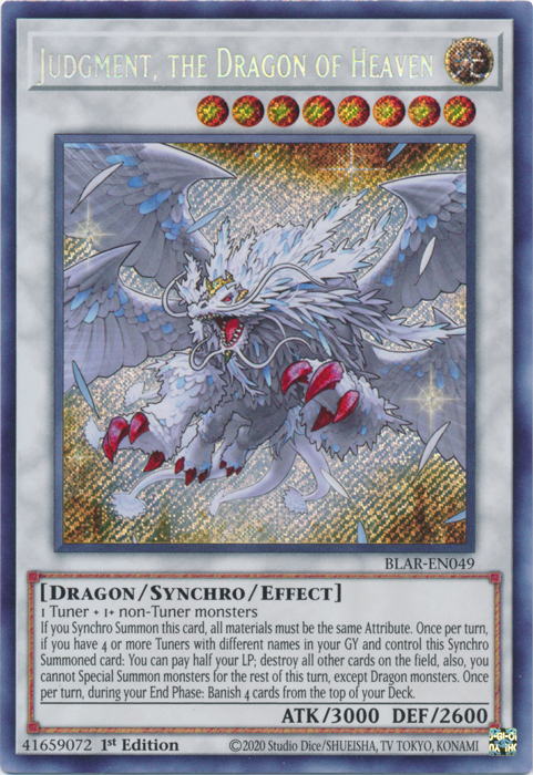 Judgment, the Dragon of Heaven [BLAR-EN049] Secret Rare | L.A. Mood Comics and Games
