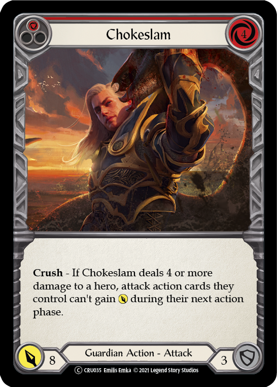Chokeslam (Red) [U-CRU035] (Crucible of War Unlimited)  Unlimited Rainbow Foil | L.A. Mood Comics and Games