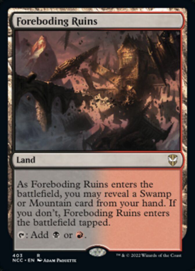 Foreboding Ruins [Streets of New Capenna Commander] | L.A. Mood Comics and Games